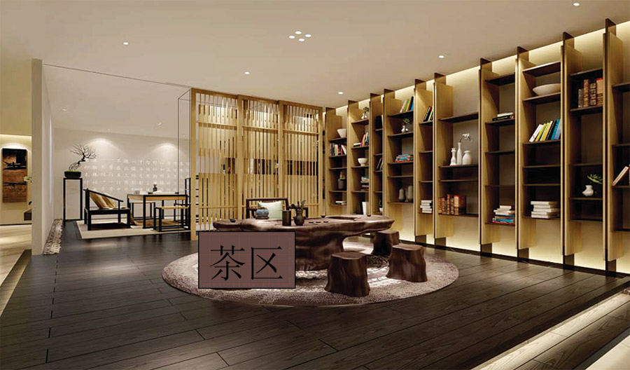 日耀案例：中泰會(huì)所茶區(qū)效果圖